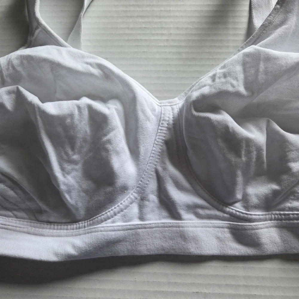 Playtex Womens Bra 44DD White 18 Hour‎ 474C Cotton Stretch Lift Support Wireless